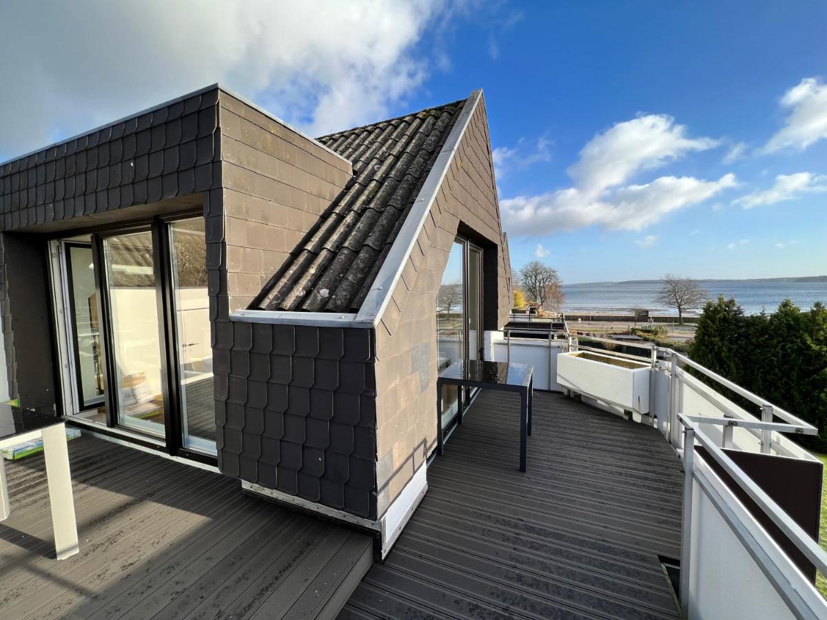 Beach House II - Penthousewohnung In Bestlage Mit Sonniger Dachterrasse Und Top Meerblick Harrislee Kültér fotó