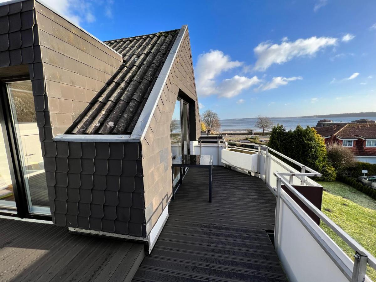 Beach House II - Penthousewohnung In Bestlage Mit Sonniger Dachterrasse Und Top Meerblick Harrislee Kültér fotó