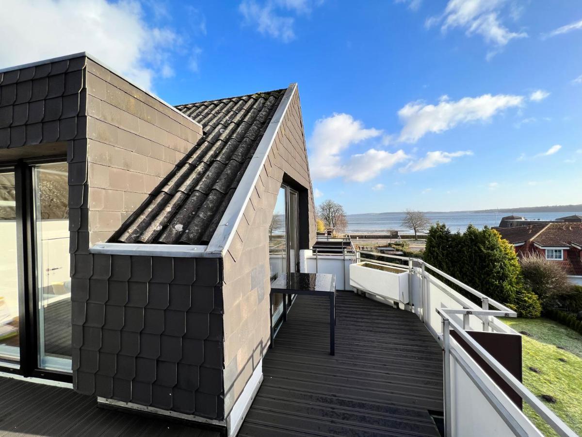 Beach House II - Penthousewohnung In Bestlage Mit Sonniger Dachterrasse Und Top Meerblick Harrislee Kültér fotó